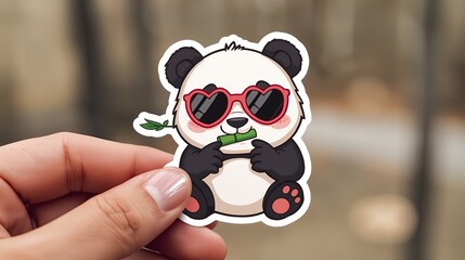 panda in a hand