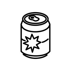 energy drink icon vector, line style icon