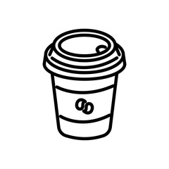 cappuccino icon vector, line style icon