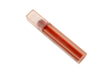Elegant red lip gloss tube with minimalist design.
