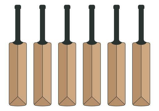 cricket bat isolated on white background. 