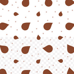 Flat Simple Salak Fruit and Beverage Glass Seamless Pattern Background