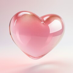 Set of beautiful pink 3D hearts with various luxury textures.
