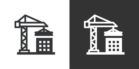 Building Construction icon. Solid glyph series icon