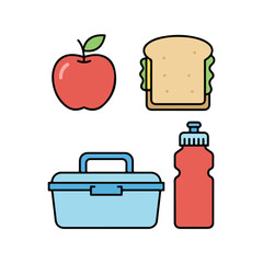Fruit sandwich bottle and lunch box
