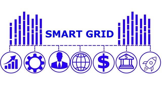 Smart grid concept design representing intelligent energy networks for efficiency, sustainability, and reliability.Symbol of digital power systems, renewable integration, and future-