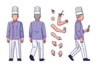 Chef Character Vector Illustration for Animation and Design