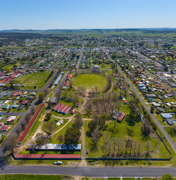 Overhead view of The Showground in Glen Innes, New South Wales