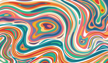 Obraz premium Abstract Psychedelic Retro Wave Background