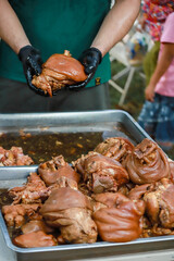 Pork leg rice, Thai food