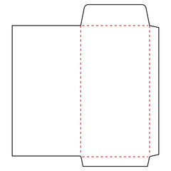 Envelope die cut editable template