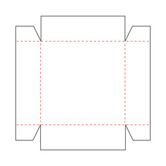 Packaging box die line template