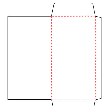 Envelope die cut editable template
