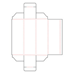 Die cut template for box packaging