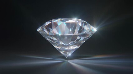 A sparkling diamond with light reflection - Powered by Adobe