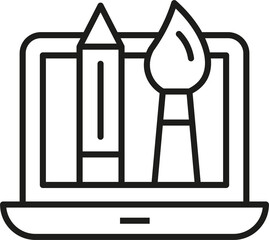 Graphic Design Vector Outline Icon Design