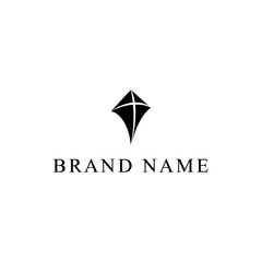 Abstract Geometric Logo Design with Brand Name Text.