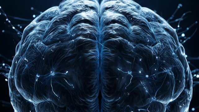 Human Brain Illustration Neural Networks and Intelligence