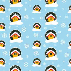 Fototapeta premium Seamless Christmas and New Year pattern for decoration 