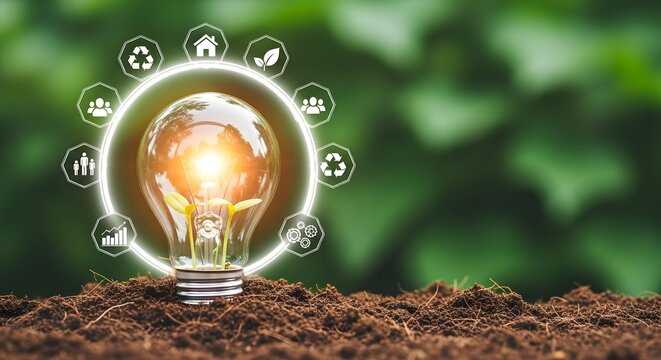 Green energy concept energy sources sustainable energy