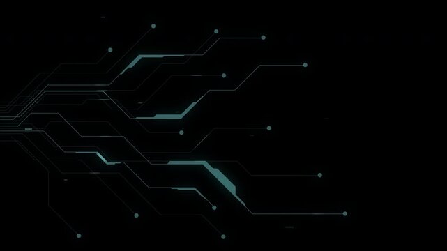 PNG Alpha.futuristic circuit lines glowing teal dark technology