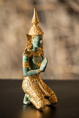 Vintage Thepphanom statue from Thailand in bronze