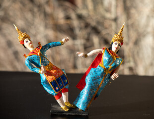 Vintage Handmade Thailand Classic Cloth Dancing Doll