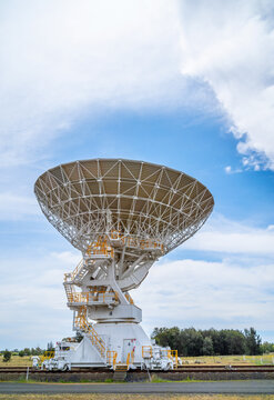 Radio telescope dishes at Narrabri in new south wales.  The Australian telescope compact array.