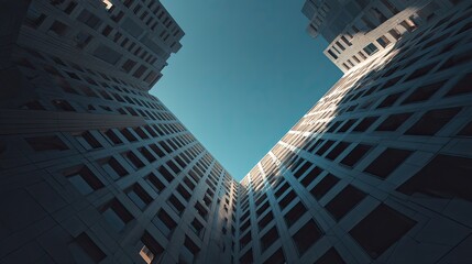 Urban architecture featuring geometric shapes in daylight.