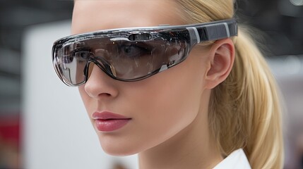 Futuristic Smart Glasses with Augmented Reality Display