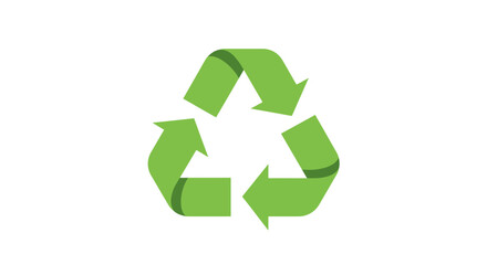 Green Recycling Symbol Isolated on White Background Eco Friendly Concept green energy