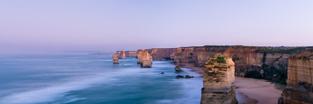 Dawn at the 12 apostles on Great Ocean Road Victoria