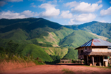 Beautiful mountain view in Nan Province, Thailand