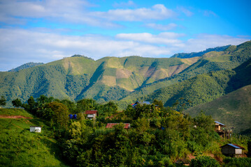 Beautiful mountain view in Nan Province, Thailand