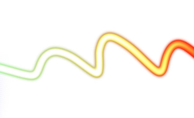 Abstract glowing neon light flow wave shaped halftone gradient overlay PNG. Glowing lighting colour flow gradient shape backdrop design multicolour background, transparent background 