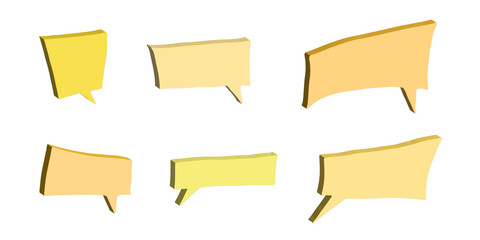 3d speech bubble Blank empty message box Textbox frame for banners, price tags, stickers, design