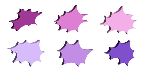 3d speech bubble Blank empty message box Textbox frame for banners, price tags, stickers, design