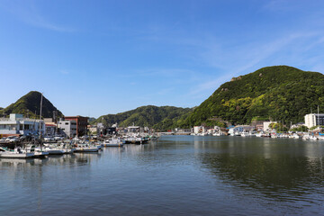 Naklejka premium 下田内港（静岡県下田市）