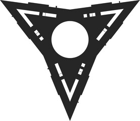 하이테크 스타일 삼각형 로고 심볼