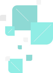 민트색 사각형 기하학적 패턴 배경 데코