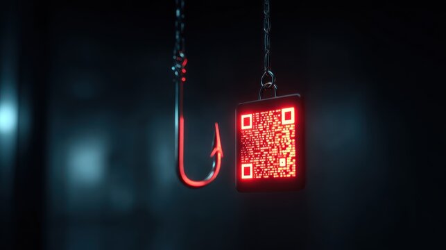 Qr code phishing concept