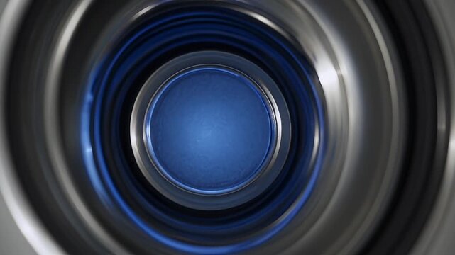 Highly detailed 4K macro view glowing blue Cherenkov radiation containment chamber enriched uranium illustrating science energy powerful intensity radioactive materials