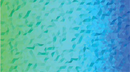 Abstract Aqua Green Blue Gradient Low-Poly Geometric Background
