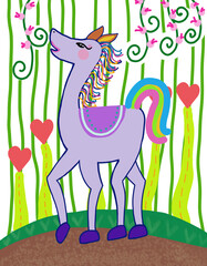 Horse violet charming 