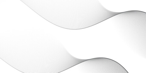Thin wavy line abstract background. Wavy line horizontal divider outline minimalist background. Abstract black lines wave curve motion on white background. abstract white wavy lines background.
