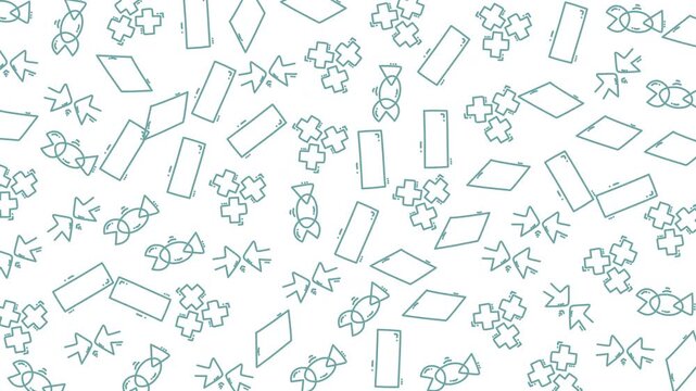 An animated video featuring vibrant geometric shapes and dynamic patterns creating a modern visual experience suitable for digital and creative projects.