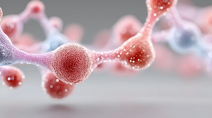 Abstract neural network structure with glowing connections