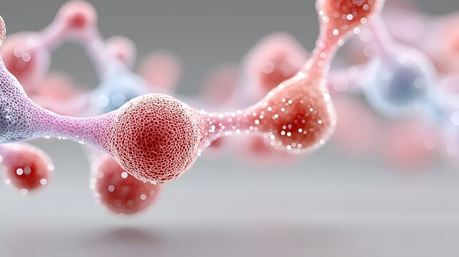 Abstract neural network structure with glowing connections