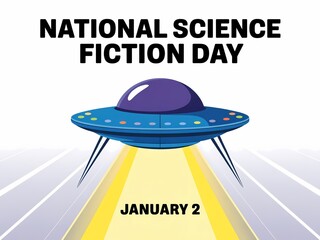 Celebrate national science fiction day on january 2 with a classic flying saucer illustration