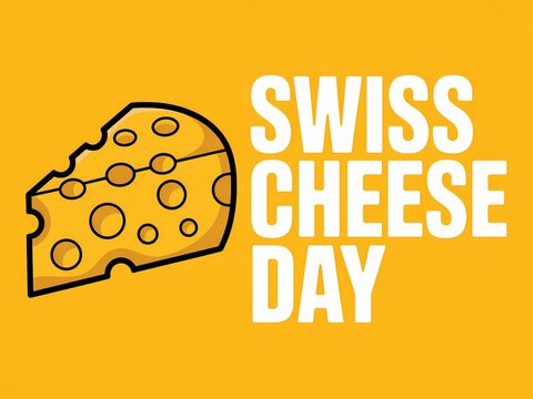Celebrate swiss cheese day with a delicious slice of iconic swiss cheese - Powered by Adobe